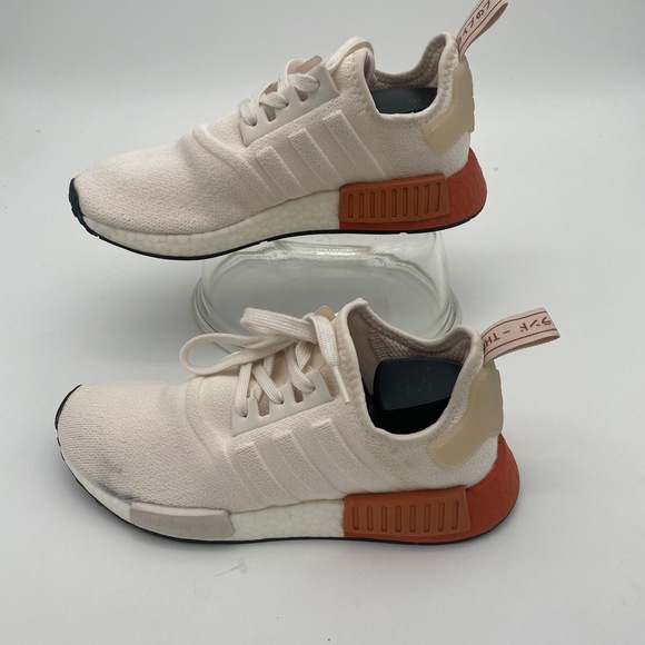 Adidas NMD‎ R1 Ivory White Boost Fabric Stretch Mash Sneaker Women Size 8 - Picture 2 of 9